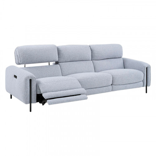 Creative Charm Sofa with Two Recliners - Frost Lagoon, Fabric