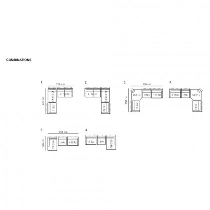 Creative Eleganto 5 Piece Sectional with Power Motion Backrests - Frost Gray, Leather