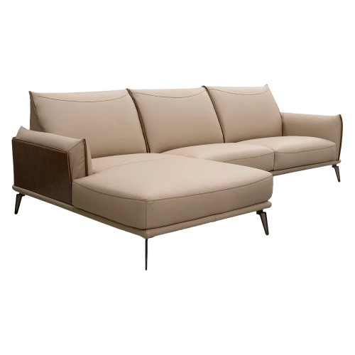 Creative Libeccio Left Facing Sectional - Beige, Leather