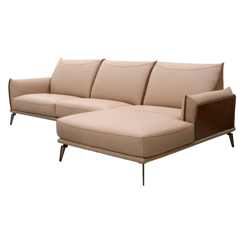 Creative Libeccio Right Facing Sectional - Beige, Leather