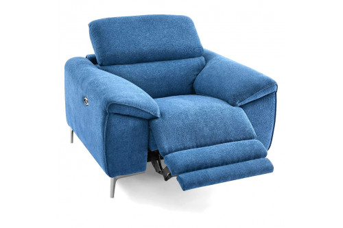 Creative™ Lucca Fabric Armchair With Recliner - Cerulean Fabric HTL