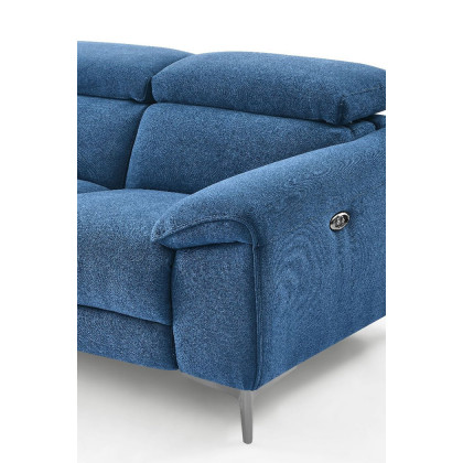 Creative Lucca Armchair with Recliner - Cerulean, Fabric