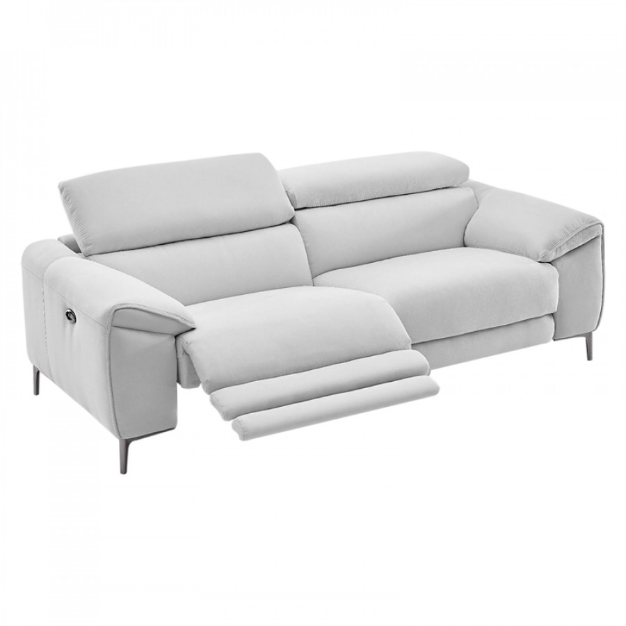 Creative Lucca Sofa with Recliners - Bisque, Fabric