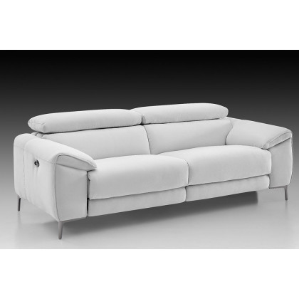 Creative Lucca Sofa with Recliners - Bisque, Fabric
