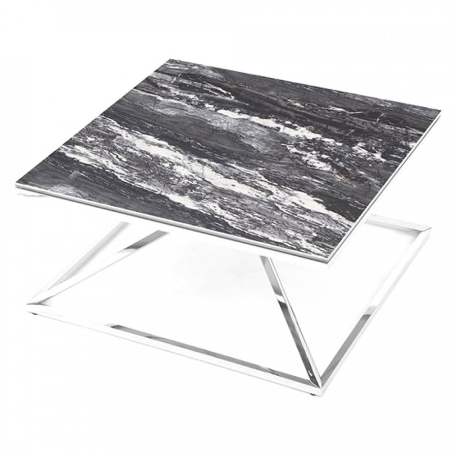 Creative Pyramid Coffee Table - Ceramic Dark Gray Gloss