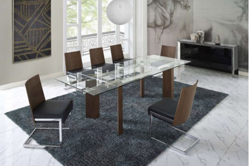 Creative™ Royce Dining Table And 4 Black Side Chairs