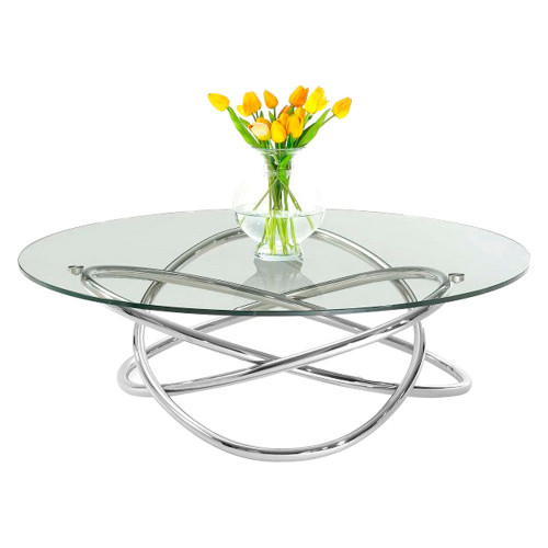 Creative - Sabina Round Coffee Table in Clear, Glass