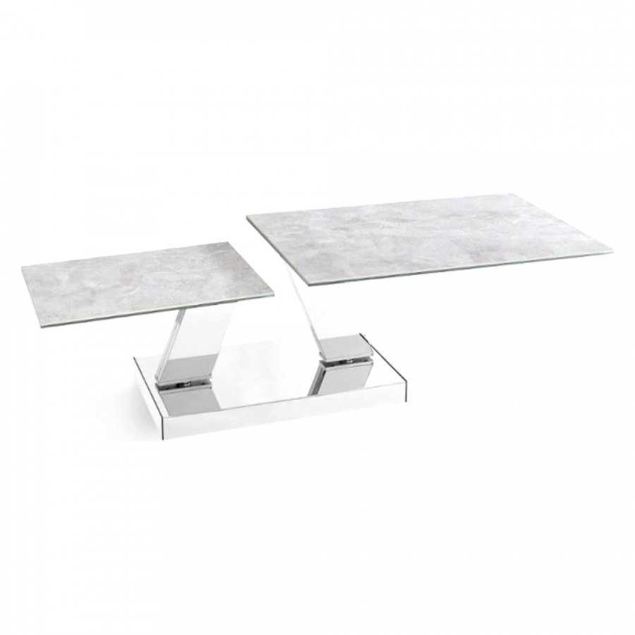 Creative Sion Rotating Ceramic Top Coffee Table - Gray