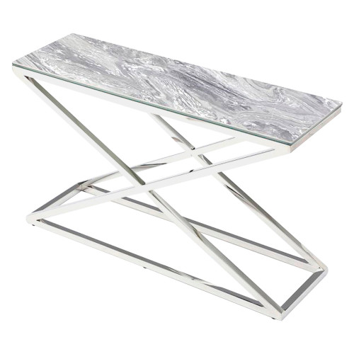 Creative Tristan Console Table - Ceramic Gray Gloss