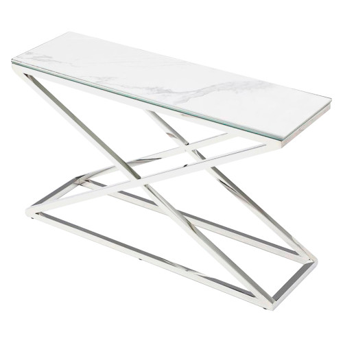 Creative Tristan Console Table - Ceramic White Gloss