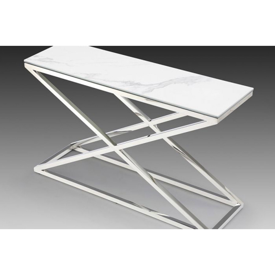 Creative Tristan Console Table - Ceramic White Gloss