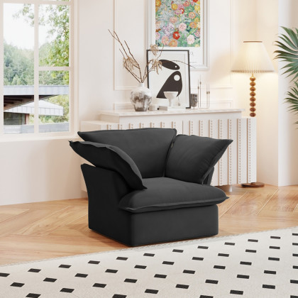 Crenus Softspot 43.3" Single Seat Sofa Cover - White