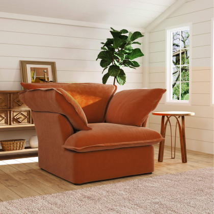 Crenus Softspot 43.3" Single Seat Sofa Cover - White