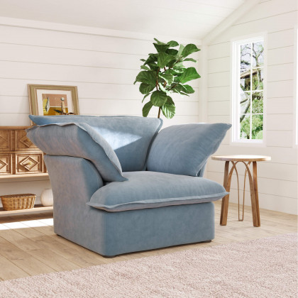 Crenus Softspot 43.3" Single Seat Sofa Cover - White