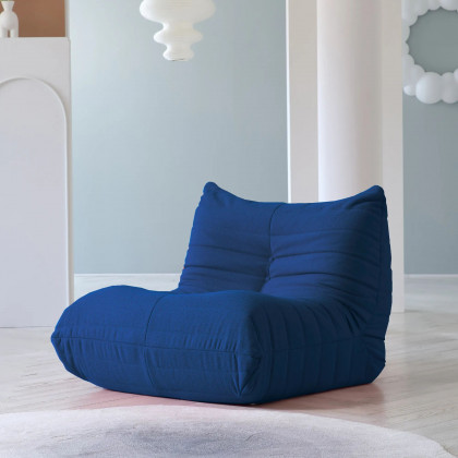 Crenus 34.25" Caterpillar Sofa Chair - Red, Teddy Velvet