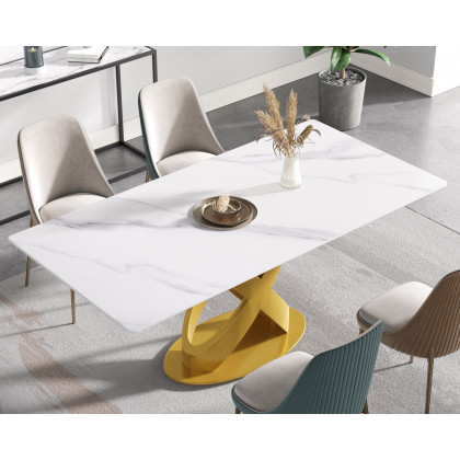 Crenus Basalto Rectangular Dining Table - Black, 70.87''