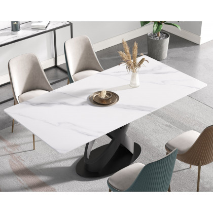 Crenus Basalto Rectangular Dining Table - Black, 70.87''