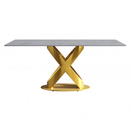 Crenus Basalto Rectangular Dining Table - Black, 70.87''