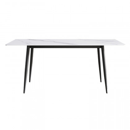 Crenus Sophia Rectangular Dining Table - Gray/Black, 70.87''