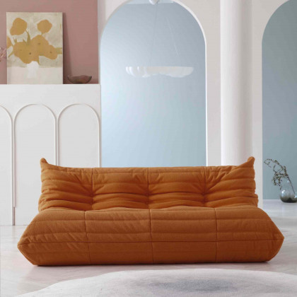 Crenus Caterpillar 68.9" 3 Seater Floor Sofa - Pink