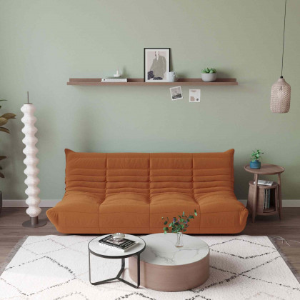 Crenus Caterpillar 68.9" 3 Seater Floor Sofa - Pink
