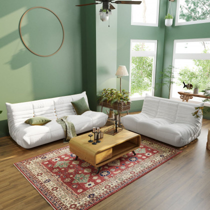 Crenus Caterpillar 68.9" 3 Seater Floor Sofa - Pink