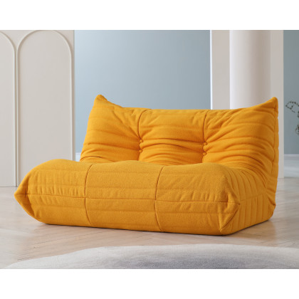 Crenus - Caterpillar 53.15″ Floor Loveseat Sofa Teddy Velvet