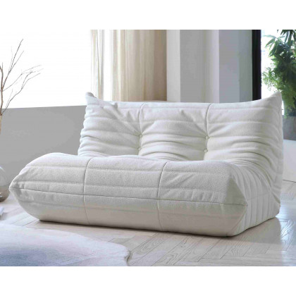 Crenus - Caterpillar 53.15″ Floor Loveseat Sofa Teddy Velvet