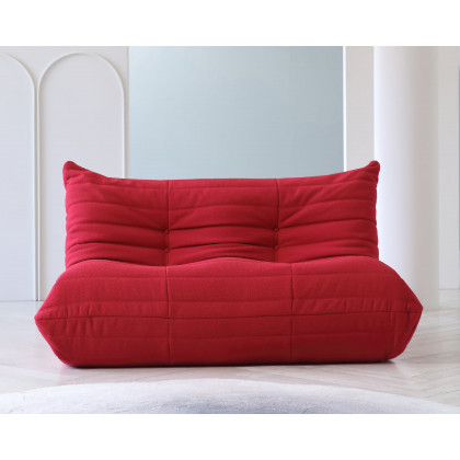Crenus - Caterpillar 53.15″ Floor Loveseat Sofa Teddy Velvet