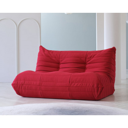 Crenus - Caterpillar 53.15″ Floor Loveseat Sofa Teddy Velvet