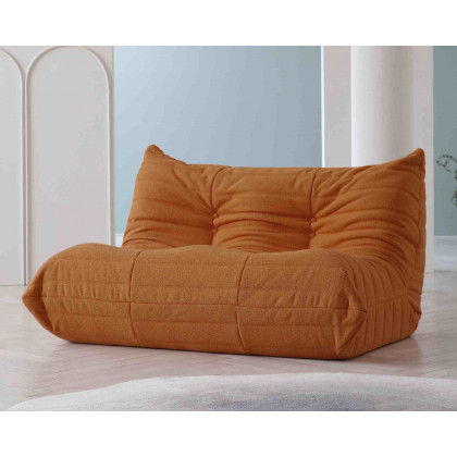 Crenus - Caterpillar 53.15″ Floor Loveseat Sofa Teddy Velvet