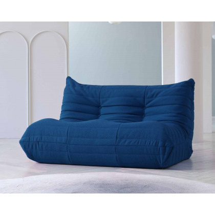 Crenus - Caterpillar 53.15″ Floor Loveseat Sofa Teddy Velvet