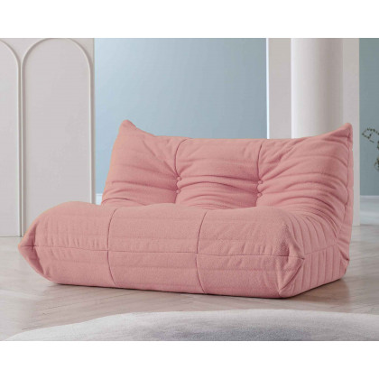 Crenus - Caterpillar 53.15″ Floor Loveseat Sofa Teddy Velvet