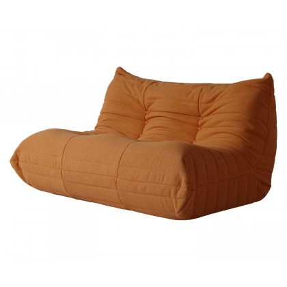 Crenus - Caterpillar 53.15″ Floor Loveseat Sofa Teddy Velvet