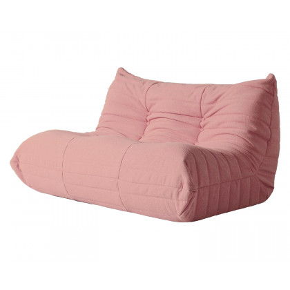 Crenus - Caterpillar 53.15″ Floor Loveseat Sofa Teddy Velvet