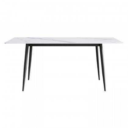 Crenus Sophia Rectangular Dining Table - Black/Gold, 70.87''