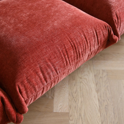 Crenus Sereno 50.39" Single Armrest Sofa Chenille Floor Sofa - Orange