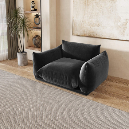 Crenus Sereno 50.39" Single Armrest Sofa Chenille Floor Sofa - Green