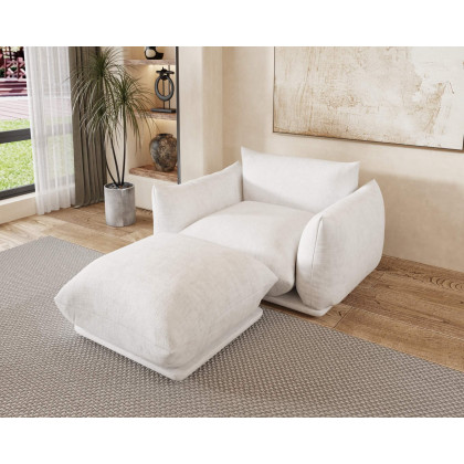 Crenus - Sereno 50.39" Single Armrest Sofa Chenille Floor Sofa