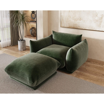 Crenus - Sereno 50.39" Single Armrest Sofa Chenille Floor Sofa
