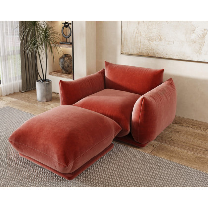Crenus - Sereno 50.39" Single Armrest Sofa Chenille Floor Sofa