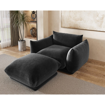 Crenus - Sereno 50.39" Single Armrest Sofa Chenille Floor Sofa