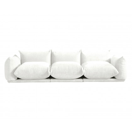 Crenus Sereno 103.93" 3-Seater Sofa Chenille Floor Sectional Couch - Black