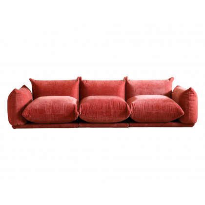 Crenus Sereno 103.93" 3-Seater Sofa Chenille Floor Sectional Couch - Black