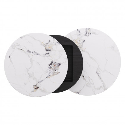Crenus - Delizia 35.43"-27.56" Lift-Top Marble Coffee Table