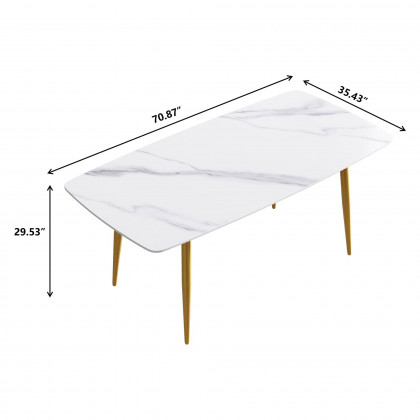 Crenus - Cavaliere Curved Rectangular Dining Table