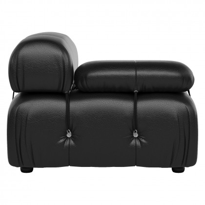 Crenus Lusso 69.3" Loveseat Leather Sectional Sofa With Removable Armrests - Brown