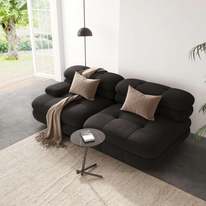 Crenus - Biscotto 73.23" Velvet Two Seater Sectional