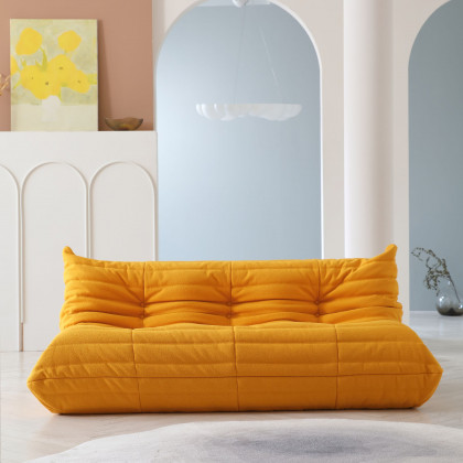 Crenus Caterpillar 68.9" 3 Seater Floor Sofa - Green