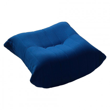 Crenus 34.25" Caterpillar Sofa Ottoman - Black, Teddy Velvet